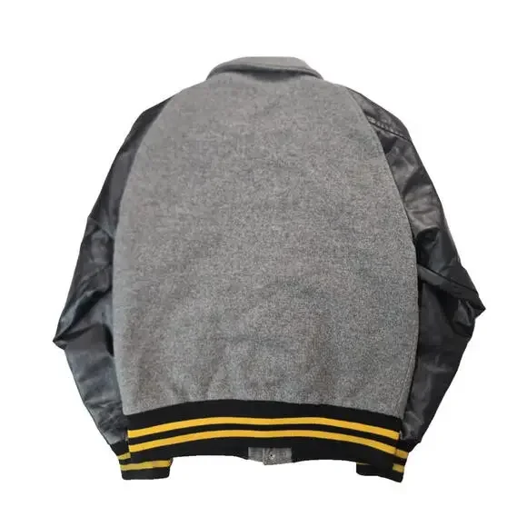 Awards USA Vintage Wool Leather D Jr Football Varsity Letterman Jacket Men Large - Picture 2 of 7